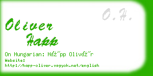 oliver happ business card